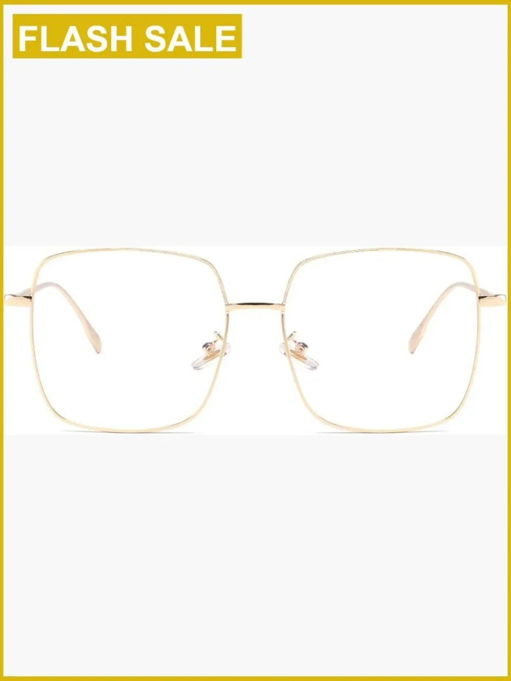 Blue Light Blocking Glasses Metal Frame UV Filter Square Eyeglasses Women